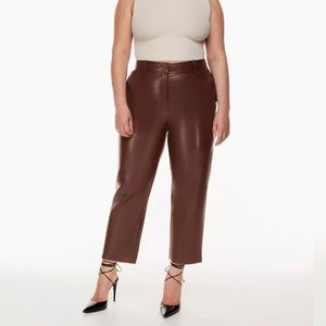 NEW Aritzia Babaton Cropped Command Vegan Leather pant